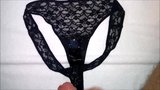 Huge load of cum on my sister's dirty panties (18 spurts) snapshot 3