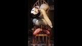 Lady Dimitrescu chevauche une énorme bite en amazone sur une chaise snapshot 8