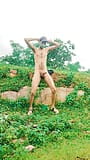 Sexy boy having fun in forest nude snapshot 16