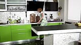 Petite Blonde Alexia Makes Herself Comfortable in the Kitchen snapshot 2