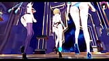 3 Cute Teens Dancing + Disappearing clothes + Sex (3D HENTAI) snapshot 4