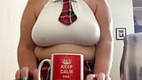 Nasty Stepmom Gets her Big natural Tits out for a hot Coffee snapshot 4