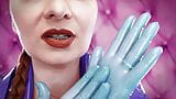 ASMR clip: nitrile gloves and oil - Glaminatrix Arya Grander - hot MILF relax sexy sounding POV free snapshot 9