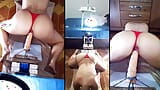 Doggystyle, big dildo 30X5 and red panties snapshot 7