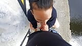 Latina gives a intens public blow job!!deep troath and swallow Cum!! snapshot 2