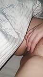 Step mom after buried her husband playing with her pussy in front of step son snapshot 10