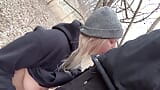 Topless Outdoor Blowjob in the Cold snapshot 2