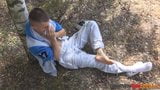 Teen licking his toes snapshot 9