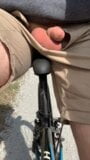 Public forest dick flash, bike ride, young boy, amateur snapshot 3