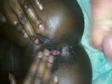 Cumming on ebony face snapshot 3