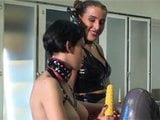 Four lesbians in latex deep fisting and toying snapshot 17