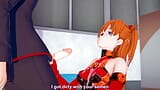 Asuka geeft aftrekbeurt en pijpbeurt: neon Genesis Evangelion Hentai -parodie snapshot 10