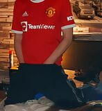 Young Boy In Adidas Tracksuit, Nike Briefs Football Top Cums His Load snapshot 1