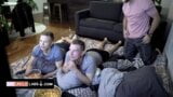 Blonde Twinks Double Dicked Gay Friend On Movie Night snapshot 2