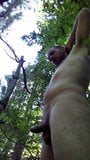 Amateur guy pissing in the woods snapshot 4