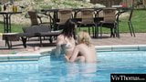 Pool side lovers enjoy each others wet bodies snapshot 4