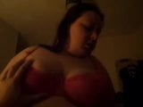 Horny bbw in red bra rides snapshot 5