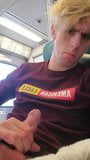 Boy cums all over train in NYC snapshot 5