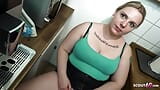 German Curvy Student caught and seduce to Amateur MMF 3Some snapshot 4