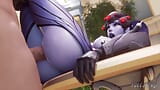 Widowmaker abrindo as pernas sobre uma mesa e fodeu snapshot 15