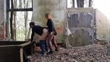 His cum is great lube for my strapon! Pegging in abandoned building snapshot 16
