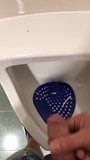 Jerking off and cumming in Pubkic urinal snapshot 7