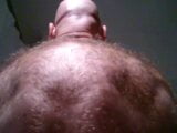 OMG ! Bald Hirsute Mature Shows His Hairy Back And Chest snapshot 7