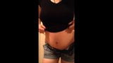Stuffed swollen belly in tight clothes snapshot 10