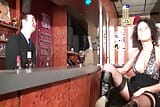 Dark haired slut from France getting pounded at the bar snapshot 3