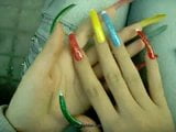 colorful long  nails snapshot 1