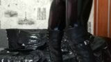 Latex catsuit mask and boots snapshot 1