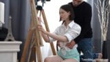 TeenMegaWorld - Creampie-Angels - Hard fuck at the easel snapshot 1