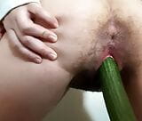 Painful victory for young virgin latina, too big cucumber stretching her pussy, red and swollen snapshot 9