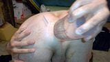 My new giant clear anal dildo fuck n fist snapshot 4