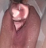 Close-up squirting with glass dildo snapshot 8