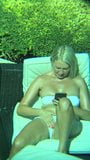 Sunbathing in her knickers, gorgeous next door neighbour wife snapshot 4