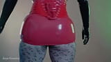 Femme sexy seins nus en latex snapshot 2