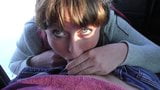 SLOPPY BLOWJOB AND CUM SWALLOW IN THE CAR snapshot 1