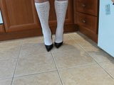 Black Patent High Heels and School Girl White Knee Sock snapshot 3