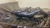 Leather Hood mummification and Vibrator Orgasm snapshot 5