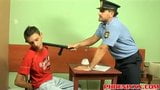 Police officer Roberts bangs hot twink Ian on a office desk snapshot 4