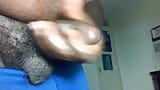 Black cock gay man  jerking off & cumming with big load, while moaning & talking dirty snapshot 2