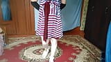 ホットFEMBOY大きなお尻大学ティーンガーリー服を着たかわいいモデル女装子キティで自宅で服を着て、性的なパフォーマンスをしようとしています snapshot 8