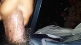 Young ebony  girl gives guy Han job outside snapshot 2