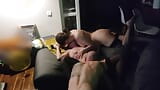 My husband films me having fun with a married couple on the couch snapshot 7