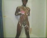 Hot Ebony Girl Teasing In The Shower snapshot 2