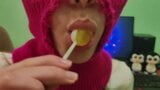 CUTE GIRL SUCKING A SWEET LOLLIPOP! (CHUPA CHUPS)! snapshot 9