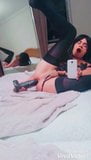 Trans sissy girl Karly Fucks Black dildo snapshot 9