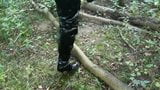 Vinyl mini skirt, thigh high boots in deep mud! snapshot 1