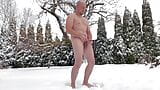 Snow day jerk off outdoors snapshot 3